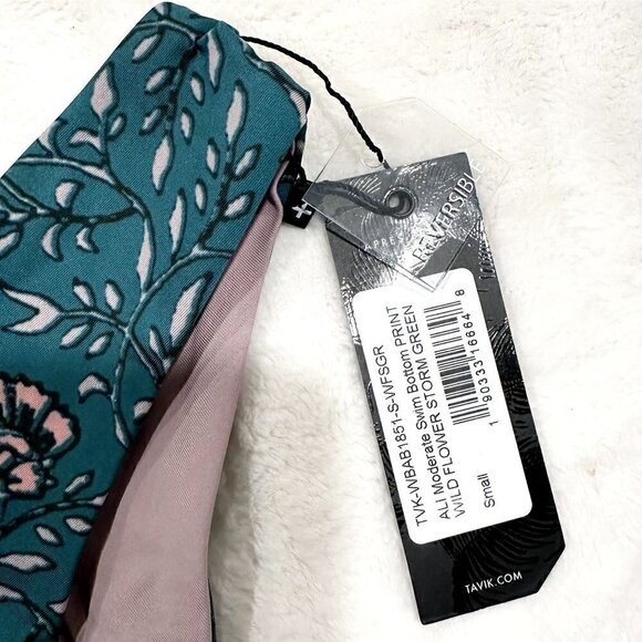 NWT Tavik Ali Moderate Swim Bottom Wild Flower Print in Storm Green - Small - Picture 4 of 8